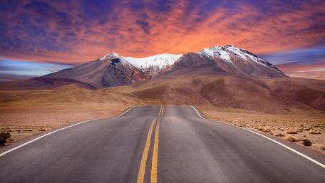 Serene Mountain Road Journey wallpaper