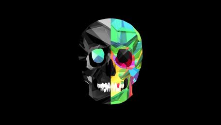 Color Spectrum Skull Contrast wallpaper