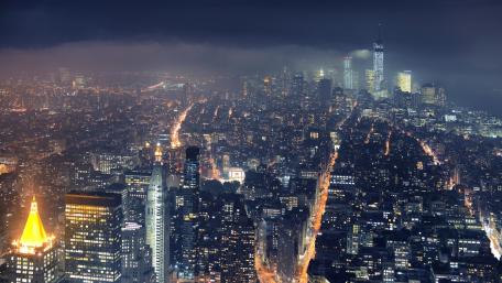 Foggy Manhattan wallpaper
