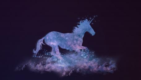 Enchanted Unicorn in Dreamy Sky wallpaper