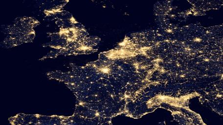 Night Lights of the Blue Banana Megalopolis v2012 wallpaper