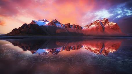 Vestrahorn, Brunnhorn, Eystrahorn (Vatnajokull National Park) wallpaper