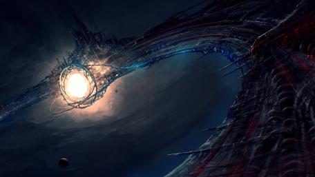 Future Portal in Deep Space wallpaper