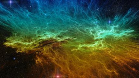 Cosmic Whispers of Colorful Nebulae wallpaper