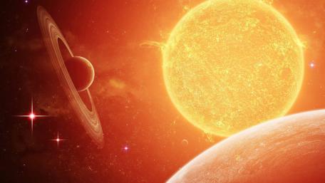 Cosmic Dreams of a Ringed Planet wallpaper