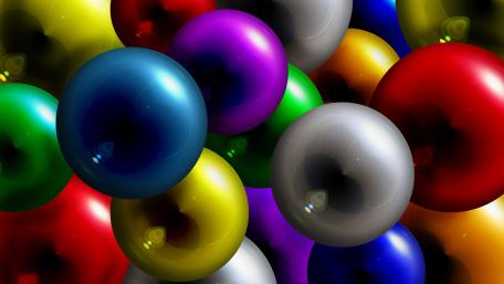 Vibrant 3D Spheres Extravaganza wallpaper