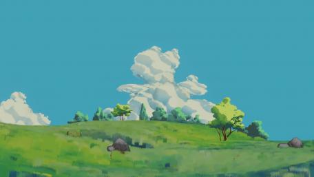 Serenity on Verdant Hills wallpaper