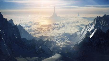 Sunrise Over the Mystic Cloud Realm wallpaper
