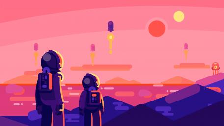 Astronaut Minimal wallpaper