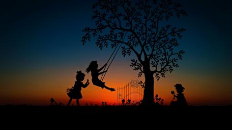 Swinging into the Twilight Magic wallpaper