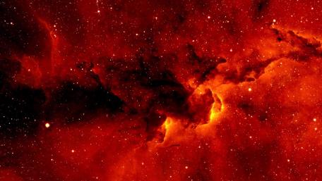 Fiery Depths of the Cosmic Nebula wallpaper