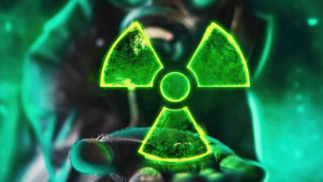 Neon radioactive sign wallpaper
