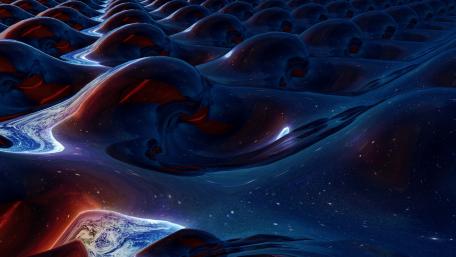 Flowing Waves of Cosmic Patterns wallpaper