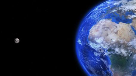 Earth and moon wallpaper