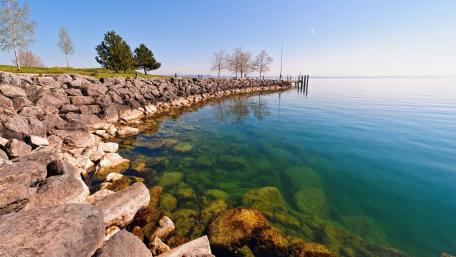 Serenity at the Lakeshore wallpaper