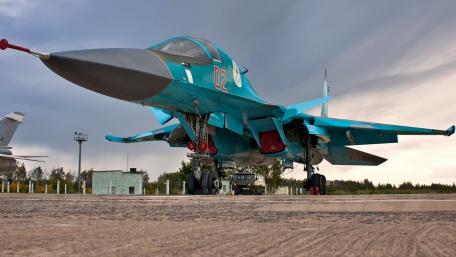 Sukhoi Su-34 Aircraft on the Tarmac wallpaper