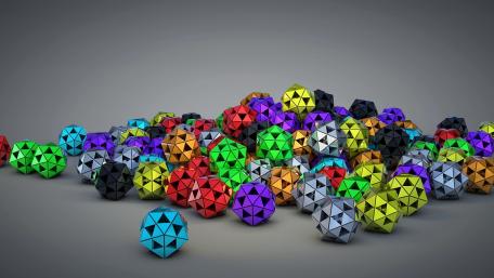 Colorful 3D Geometric Design Wallpaper wallpaper