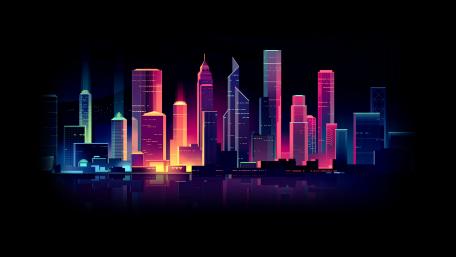 Neon Metropolis Glow wallpaper