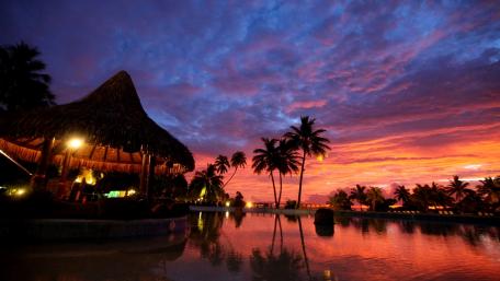 Tahiti sunset wallpaper