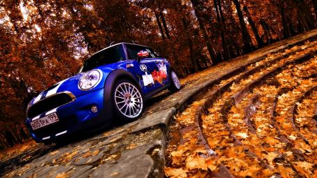 Autumn Adventures with MINI Cooper wallpaper