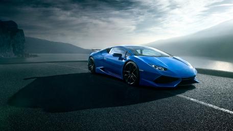 Dreaming of a Lamborghini Huracan in Blue wallpaper