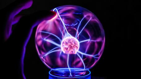 Neon Plasma Globe in Action wallpaper
