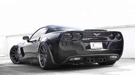 Sleek Black Chevrolet Corvette ZR1 Wallpaper wallpaper