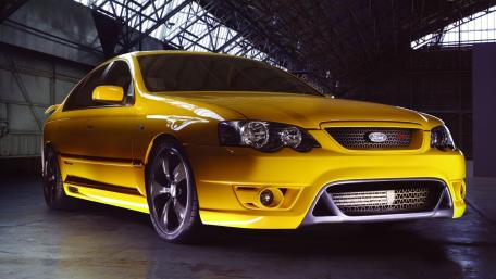 Vibrant Yellow Ford Car Wallpaper wallpaper