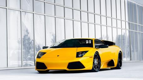 Radiant Yellow Lamborghini Murcielago Wallpaper wallpaper