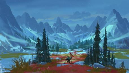 Journey through Mystical Mountains wallpaper