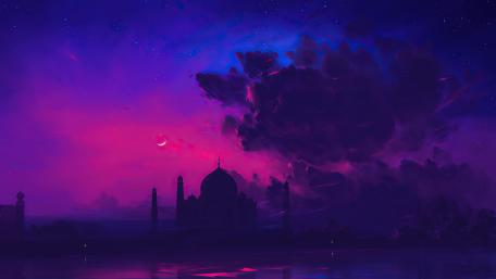 Taj Mahal minimalist style wallpaper