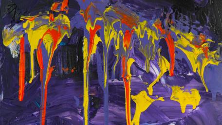 Vibrant Liquid Drip Abstract Art Wallpaper wallpaper
