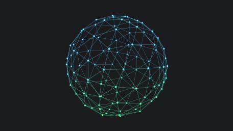 Neon Sphere Network wallpaper