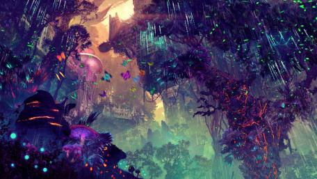 Fantasy forest world wallpaper
