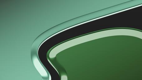Elegant Metallic Green Flowing Abstract Design wallpaper