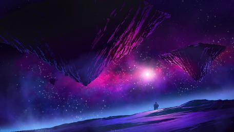 Standing on the edge of two worlds wallpaper