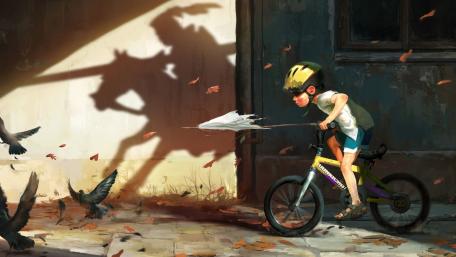 Flight of Imagination on Wheels wallpaper
