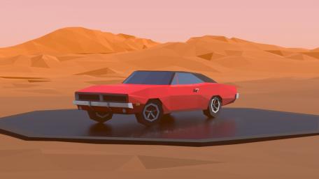 Dodge Charger '69 in the middle of nowhere wallpaper