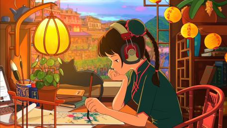 Lofi anime girl wallpaper