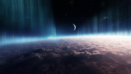 Cloudy space wallpaper