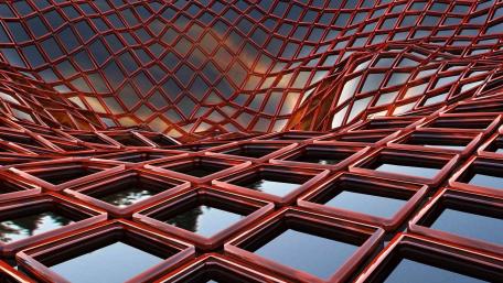 Geometric Mesh in Motion wallpaper
