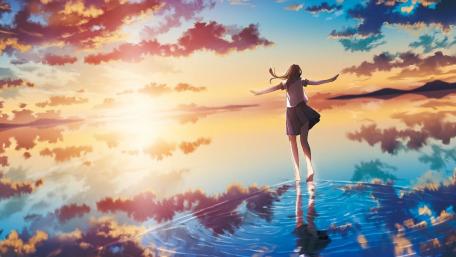 Serene Reflection at Sunset wallpaper
