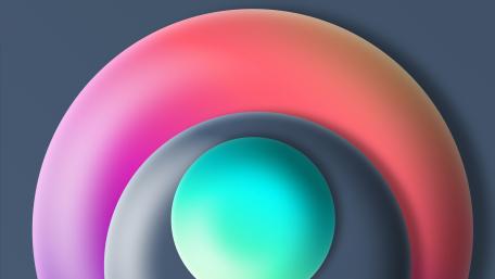 Pastel circles in 3D wallpaper