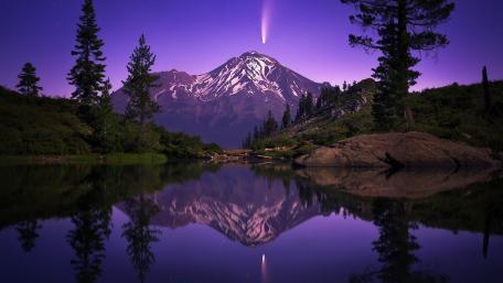 Lake Siskiyou and Mt. Shasta wallpaper