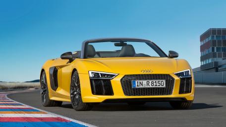 Stunning Yellow Audi R8 Spyder Wallpaper wallpaper
