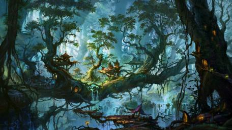 Enchanted Arboreal Kingdom wallpaper