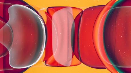 Vibrant Abstract Waves in Red and Orange Shades wallpaper