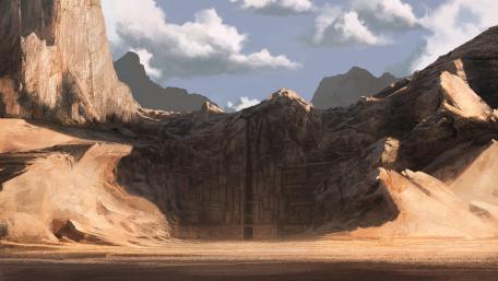 Desert city wallpaper
