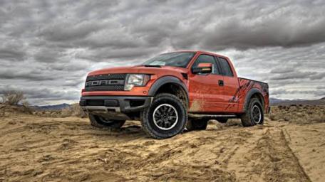 Bold Ford Raptor in Desert Adventure wallpaper