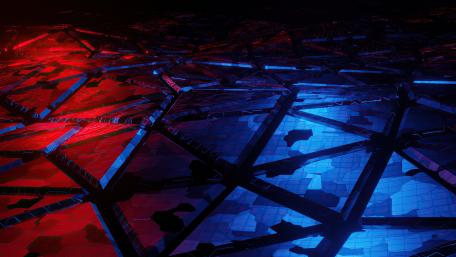 Triangular Digital Fusion wallpaper